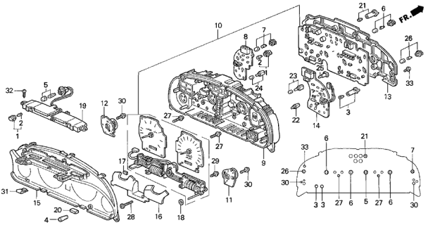 1993 Acura Vigor  Bulb & Socket (T6.5 Cap) (Base Brown) (Northland Silver) Diagram for 37238SD2A00