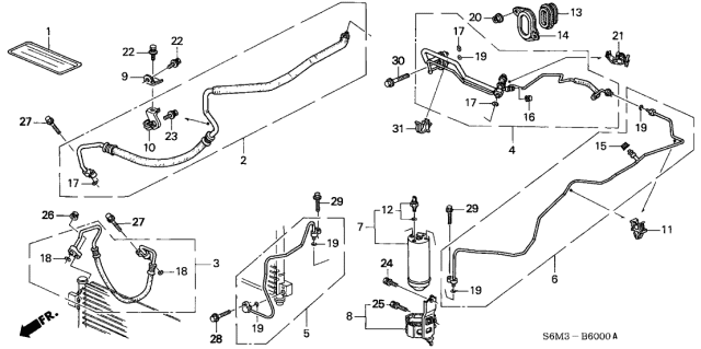 2004 Acura RSX  Receiver Assembly Diagram for 80351S6MA01
