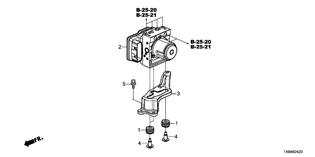2013 Acura ILX  Modulator Assembly, Vsa ( (Coo) (Rewritable) Diagram for 57110TX6315