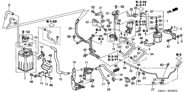 2005 Acura NSX  Clamp, Tube (D10) Diagram for 91404SDC000