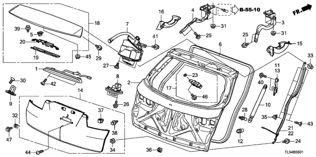 2014 Acura TSX  Open Stay Assembly, T/ Diagram for 74820TL7306