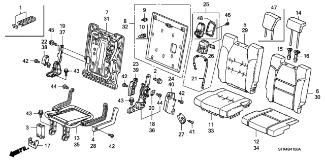 2008 Acura MDX  Bolt (6X12.6) Diagram for 91906S3VA11