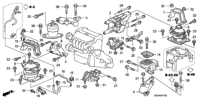 2008 Acura TSX  Bolt, Flange (12X75) Diagram for 957011207507