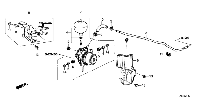 2014 Acura ILX Hybrid  Hose B, Suction Diagram for 57372TR2A00
