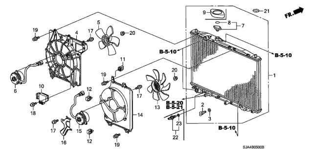 2012 Acura RL  Clip, Harness (Gray) Diagram for 32175RJAJ01