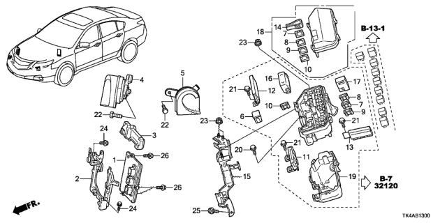 2013 Acura TL  Control Module, Engine (Rewritable) Diagram for 37820RK2A96