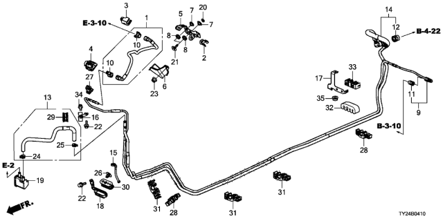2017 Acura RLX  Clamp C, Fuel Pipe Diagram for 91596TA1L01