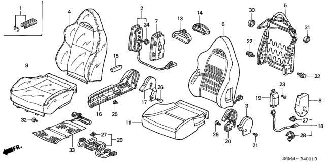 2002 Acura RSX  Screw, Truss (6X12) Diagram for 90160S7A003