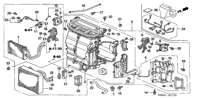 2006 Acura RSX Screw, Tapping (5X12) Diagram for 90123S30003