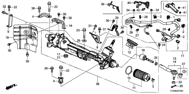2020 Acura RLX  Clip, Hose Diagram for 53449TY2A01