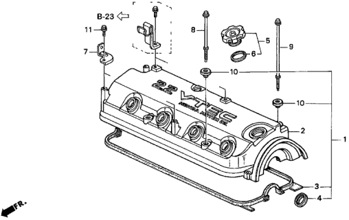 1997 Acura CL  Gasket Set, Head Cover Diagram for 12030P0A000