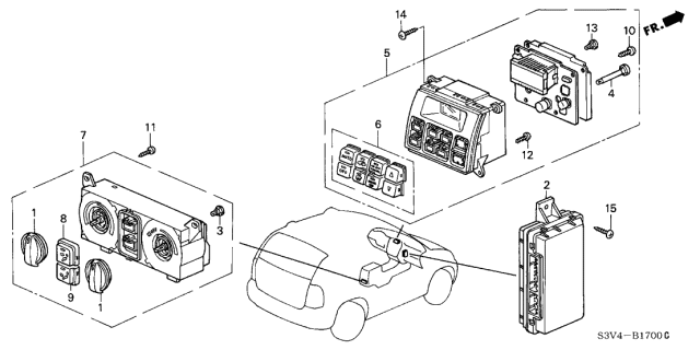 2001 Acura MDX Screw, Tapping Diagram for 79652S3VA01