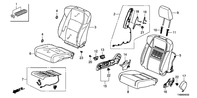 2013 Acura ILX Hybrid Cover, Passenger Side Reclining (Outer) (Sandstorm) Diagram for 81238TA0A01ZL