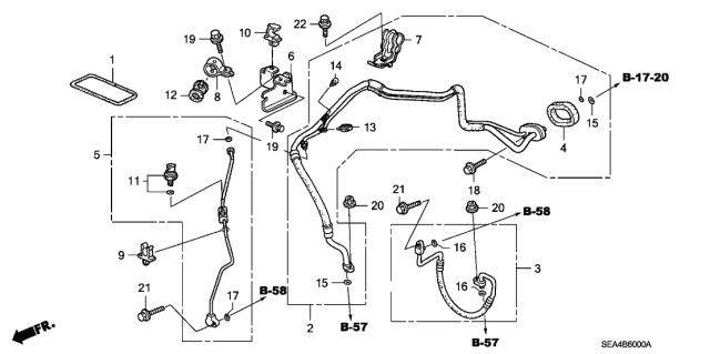 2005 Acura TSX  Pipe, Receiver Diagram for 80341SEA003