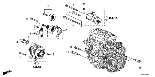 2021 Acura RDX  BOLT, FLANGE (10X70) Diagram for 9000159B000