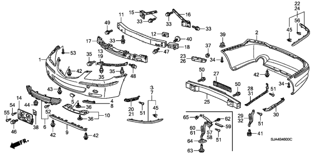 2006 Acura RL Grommet, Screw (5MM) Diagram for 90682SDAA01
