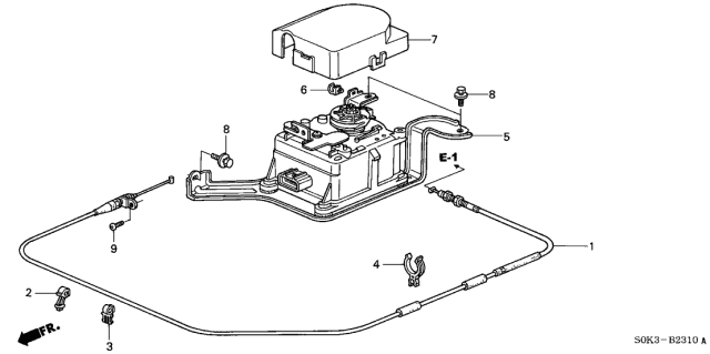 2000 Acura TL  Clip, Throttle Wire (Black) Diagram for 17926SM4941