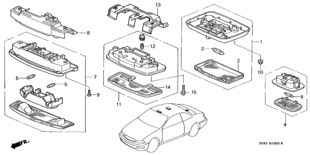 1998 Acura CL Lens (Donnelly) Diagram for 34251SV1A11