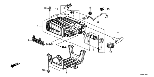 2016 Acura RLX Tube, Drain Diagram for 17372TY2A01