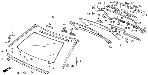 1988 Acura Legend Grommet, Screw (4MM) Diagram for 90654SD4003