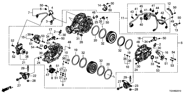 2021 Acura TLX  Carrier Assembly, Rear Diagram for 4120059H000
