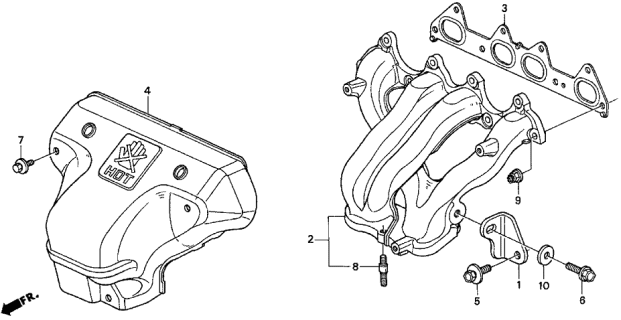 1997 Acura CL  Gasket, Exhaust Manifold (Nippon Leakless) Diagram for 18115P0A003