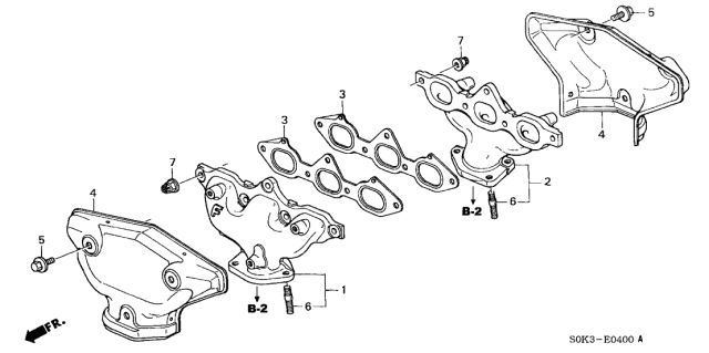 2000 Acura TL  Cover, Exhaust Manifold Diagram for 18120P8AA00