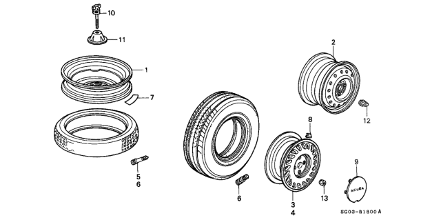 1990 Acura Legend Disk, Wheel (4-Tx15) Diagram for 42700SG0661