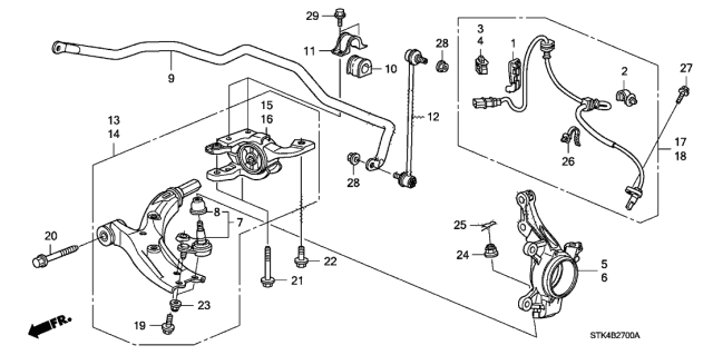 2010 Acura RDX  Bolt, Flange (12X18) Diagram for 90018SNA010