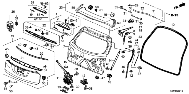 2014 Acura RDX  Bolt, Flange (8X18) Diagram for 90101SLJ003