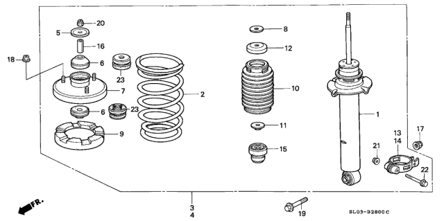 2000 Acura NSX  Plate, Dust Cover (Showa) Diagram for 51685SR0004