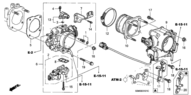 2001 Acura CL Screw-Washer (5X25) Diagram for 938920502508