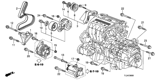 2010 Acura TSX  Bolt-Washer, Special (10X47) Diagram for 90001R40A00