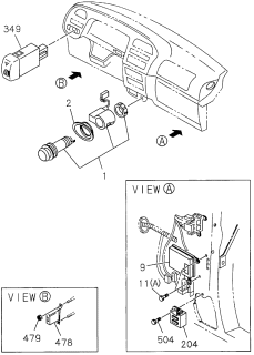 1997 Acura SLX Controller, Indicator (AT) Diagram for 8971063130