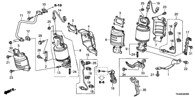 2009 Acura TL Sensor, Rear Laf Diagram for 36541R70A02
