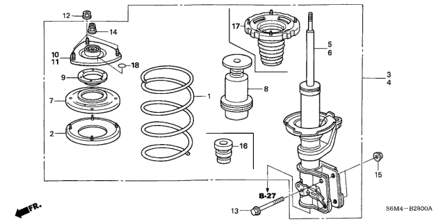 2005 Acura RSX  Bolt, Flange (16X62) Diagram for 90119S6MZ01