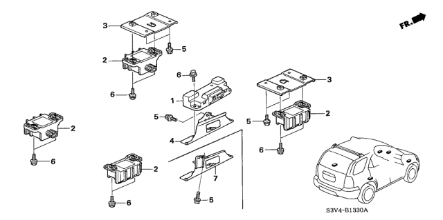 2004 Acura MDX Initiator Unit, TPMS Diagram for 39360S9VA01