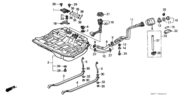 1987 Acura Legend  Bolt, Special (6X26) Diagram for 90011471000