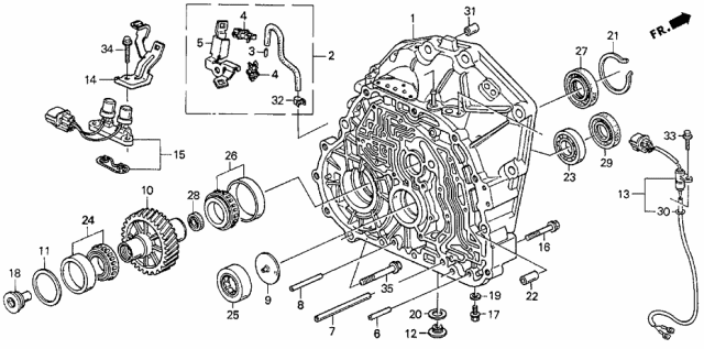 1993 Acura Vigor  Bearing, Needle (38.5X67X17) Diagram for 91102PF0003