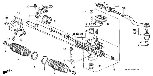 2004 Acura TL Bracket B, Steering Diagram for 53438SDAA00