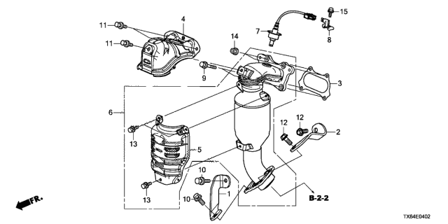 2017 Acura ILX  Stay A, Converter Diagram for 11941R4HA00