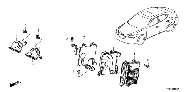 2017 Acura ILX  Control Module, Powertrain (Rewritable) Diagram for 37820R4HA64