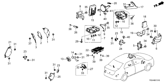 2021 Acura TLX  Bolt-Washer (6X25) Diagram for 934040602508