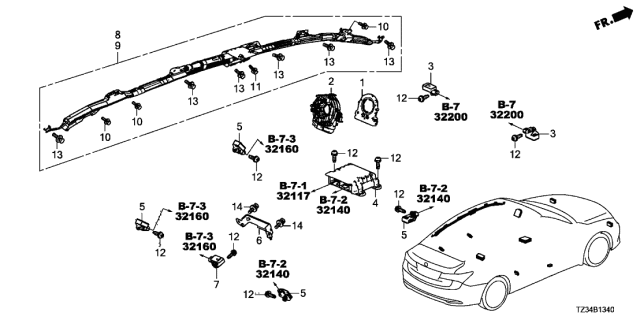 2018 Acura TLX  Bolt Wash 5X21 Diagram for 90133TZ3003