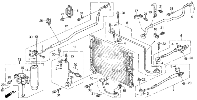 1991 Acura Legend  Bolt, Flange (6X25) Diagram for 958010602507