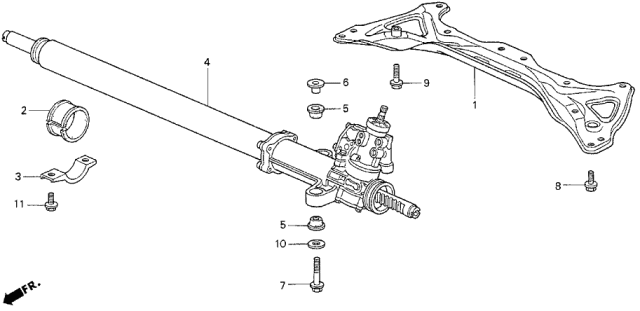 1992 Acura Vigor Stiffener, Front Sub-Frame Diagram for 50210SL5A00