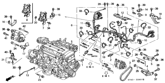 1996 Acura Integra  Holder, Corrugated (19MM) (Dark Green) Diagram for 32118P72003