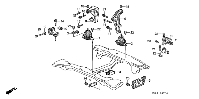 1987 Acura Legend  Bolt, Flange (10X32) Diagram for 90176SK2000