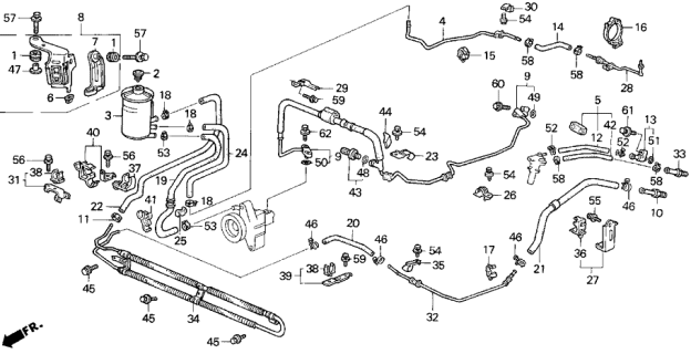 1992 Acura Vigor  O-Ring (8.8X1.9) Diagram for 91370SB3950