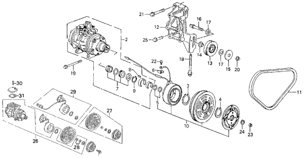 1988 Acura Integra Bolt, Flange (8X95) Diagram for 90021PG6000